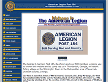 Tablet Screenshot of americanlegionpost184.org